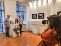 Italy. Lombardy region. Milan. Artespressione Gallery . Didier Ruef (L), Paula Nora Seegy (C), Matteo Pacini (R). Photography Gallery. Opening. Homo Helveticus. Milano Photo Week 2019 (June 6-30, 2019). 6.09.19 © 2019 Didier Ruef