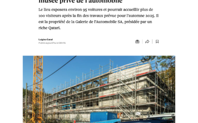 Bilan – Un spectaculaire bâtiment abritera un musée privé de l’automobile